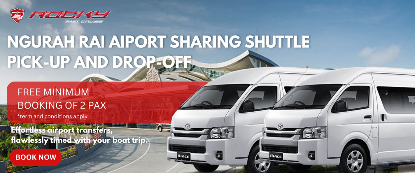 Private and sharing shuttle transport in Bali by Rocky Fast Cruise